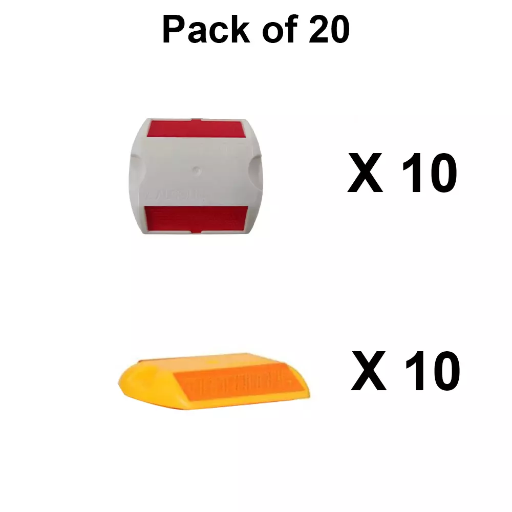 zossta-double-sided-strips-road-driveway-reflectors-plastic-red-yellow-for-speed-bumps-sidewalks-pedestrian-crossings-pack-of-20-pcs
