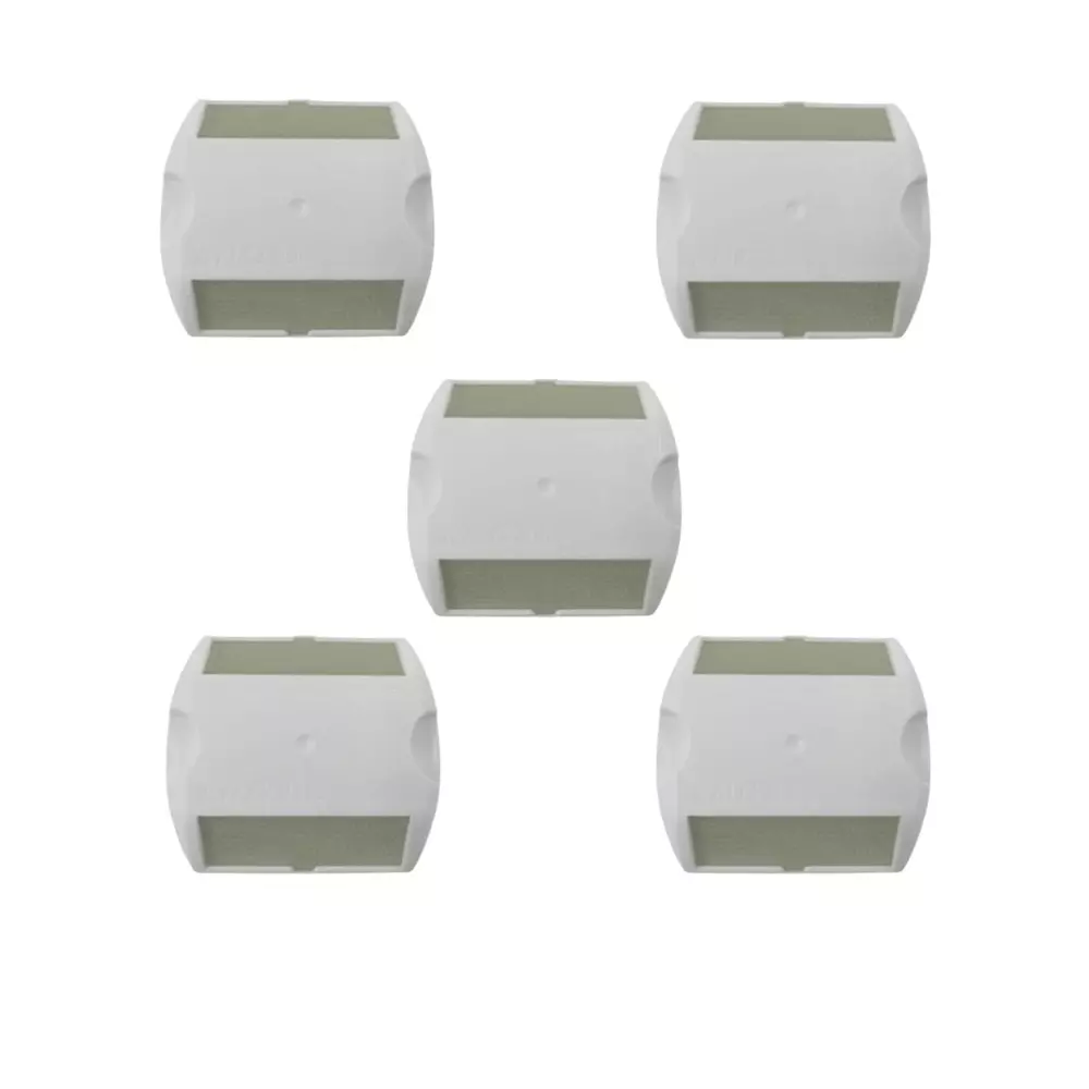 Zossta Double-Sided Strips Road Driveway Reflectors Plastic Grey for Speed Bumps Sidewalks Pedestrian Crossings, (Pack of 5 Pcs)