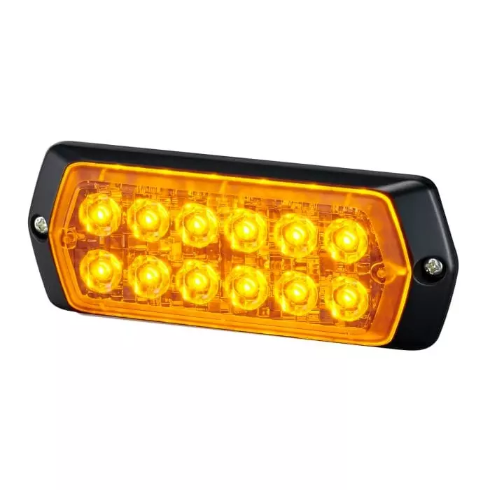 Patlite 2M1 Series Yellow Multiple Effect Warning Light 12 -24 V Indoor/Outdoor LED Bulb IP68, LPT-2M1-Y