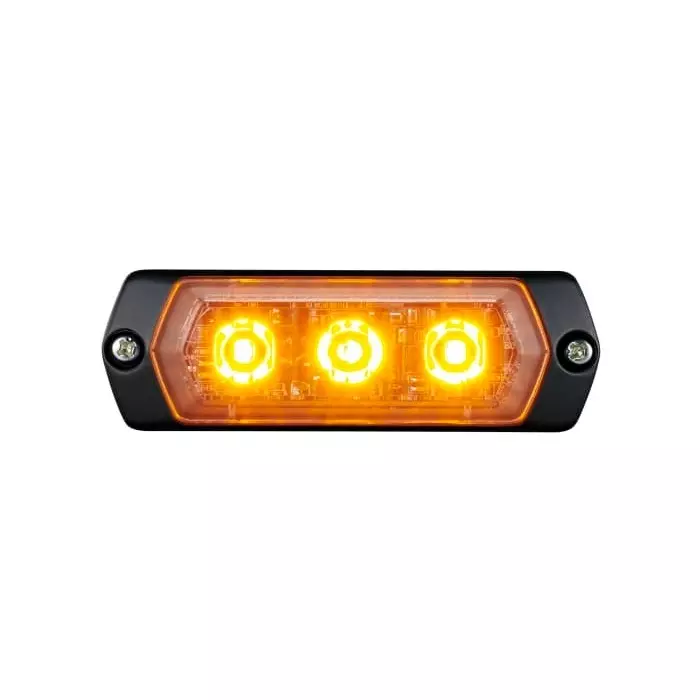 Patlite 1M1 Series Yellow Multiple Effect Warning Light 12 -24 V Indoor/Outdoor LED Bulb IP68, LPT-1M1-Y