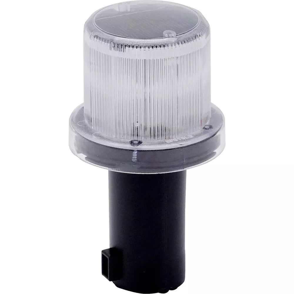 MonotaRO LED Warning Light Round Solar Type Red 40 mm Hole Diameter, 18472107