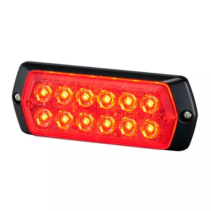 Patlite 2M1 Series Red Multiple Effect Warning Light 12 -24 V Indoor/Outdoor LED Bulb IP68, LPT-2M1-R