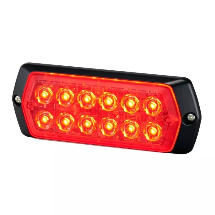 Patlite 2M1 Series Red Multiple Effect Warning Light 12 -24 V Indoor/Outdoor LED Bulb IP68, LPT-2M1-R