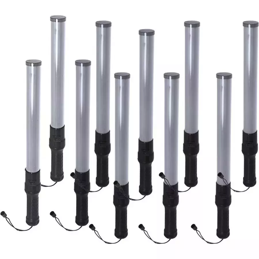 GENERIC Rechargeable Safety Baton Light 53.34 cm (21 inch) Battery Powered Red & Green Light Color (Pack of 10)