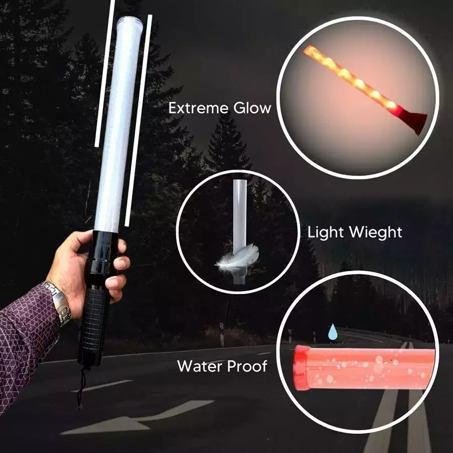 generic-rechargeable-safety-baton-light-5334-cm-21-inch-battery-powered-red-green-light-color-pack-of-10