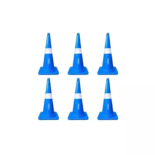 Buy Ladwa Reflective Strip PVC 750 mm Traffic Cone Blue (Pack of 6 ...