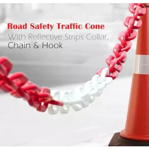 safemetal-traffic-safety-cone-set-with-reflective-strips-5-m-connecting-chain-hook-pvc-body-with-rubber-base-and-45-cm-height-xe-s6rw-5wex-pack-of-5
