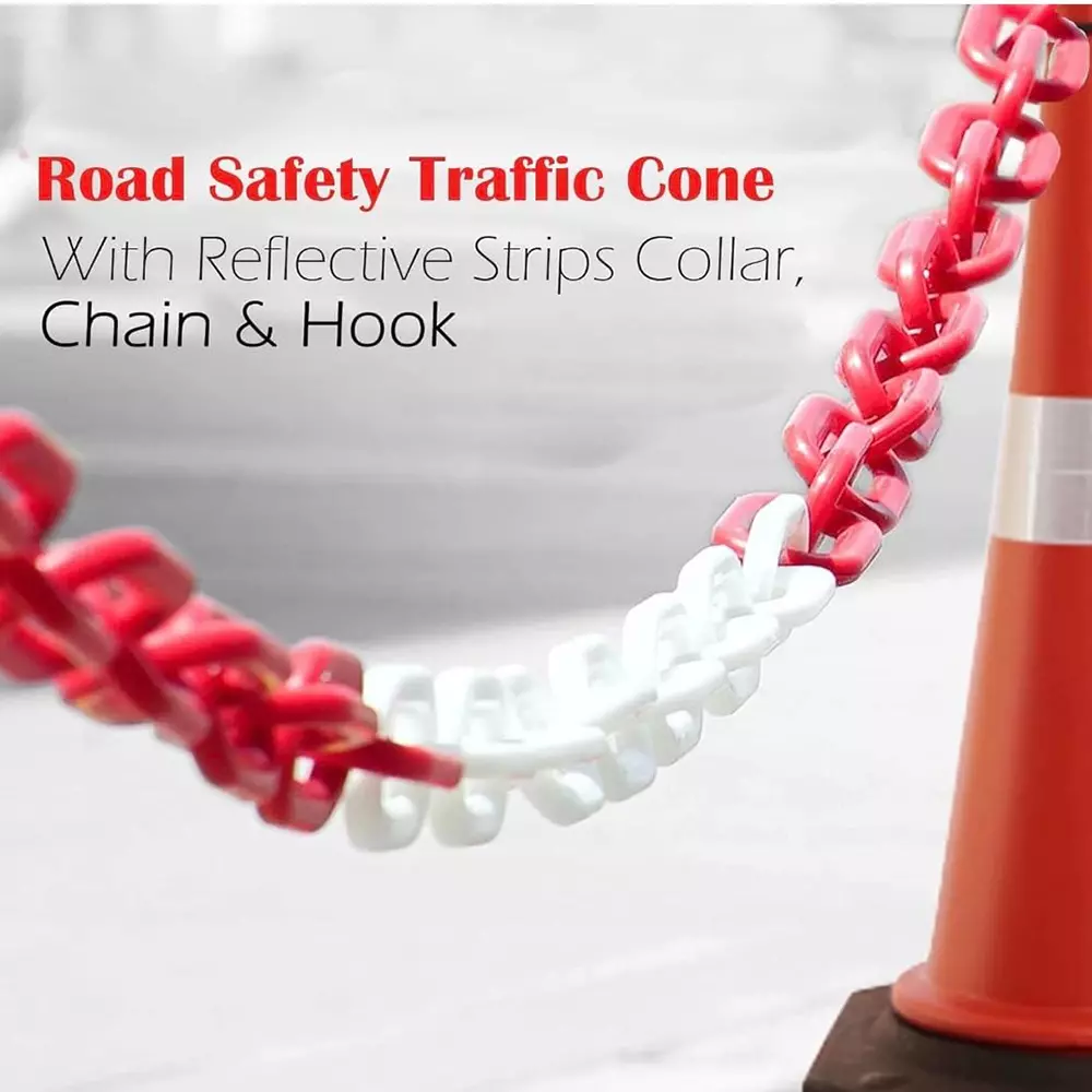 generic-cf-ind-traffic-safety-pvc-cone-set-with-reflective-strips-5-m-chain-barrier-750-mm-size-pack-of-5