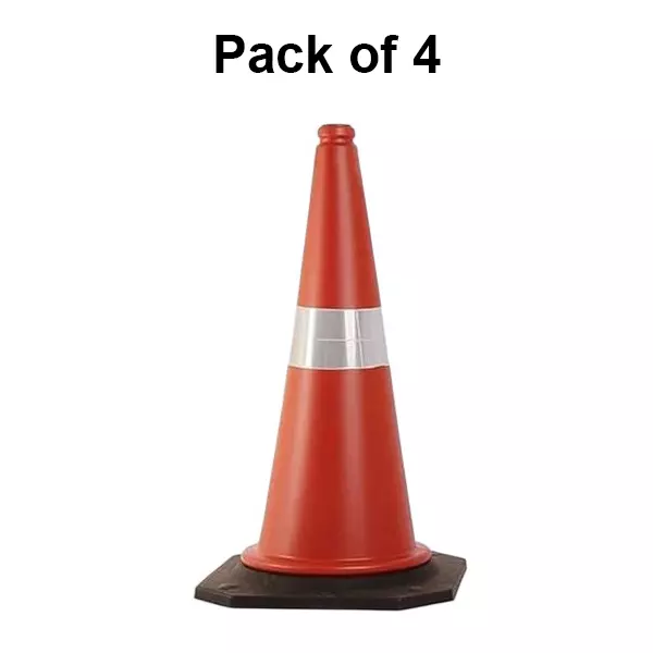chandoks-road-safety-traffic-cone-with-reflective-strip-high-visibility-durable-weather-resistant-material-red-93-b8qp-0ct1-4-pcs