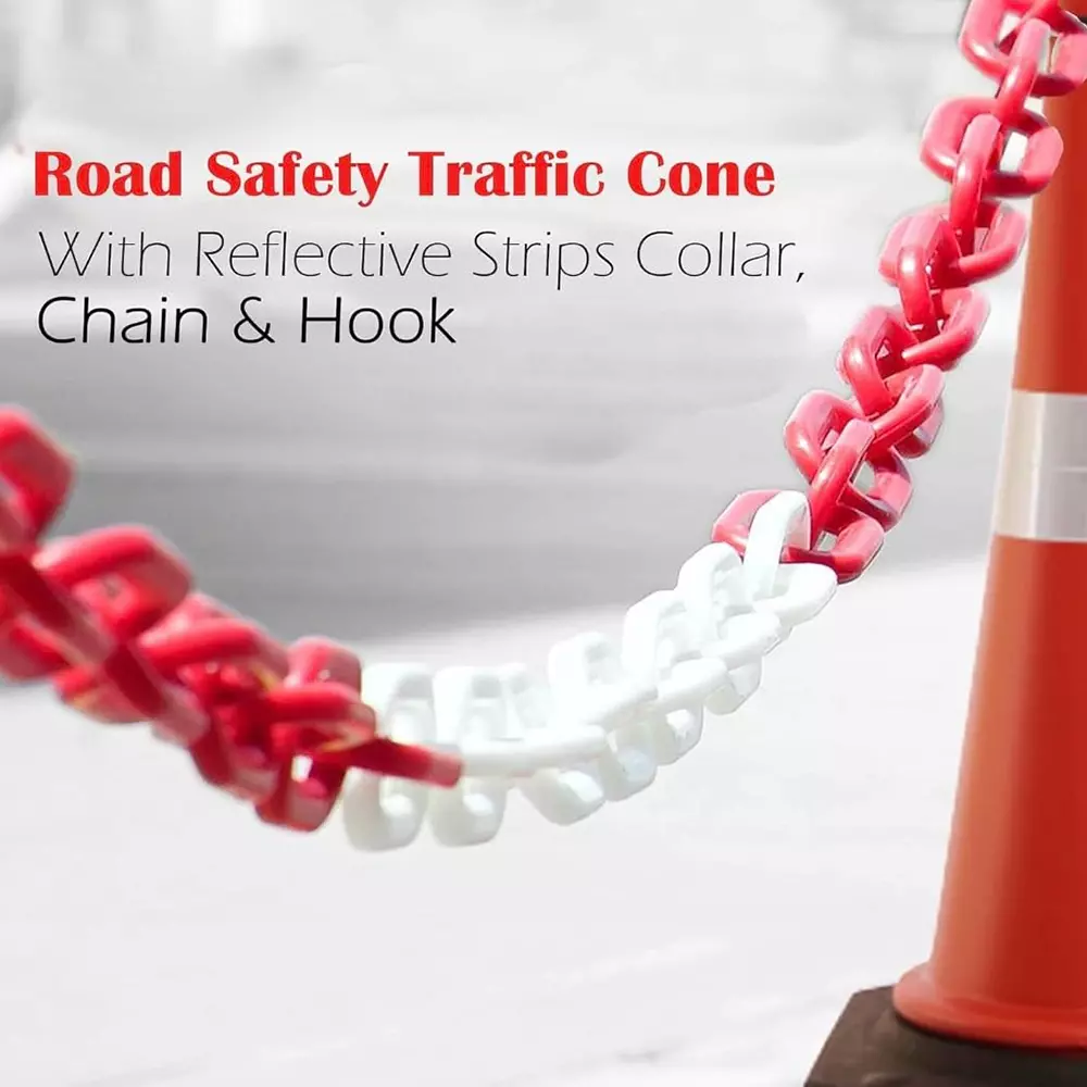 comondo-road-traffic-cones-750mm-height-cones-with-reflective-strips-4m-chain-4-hooks-for-secure-barriers-ideal-for-road-safety-construction-zones-and-parking-areas-pack-of-4