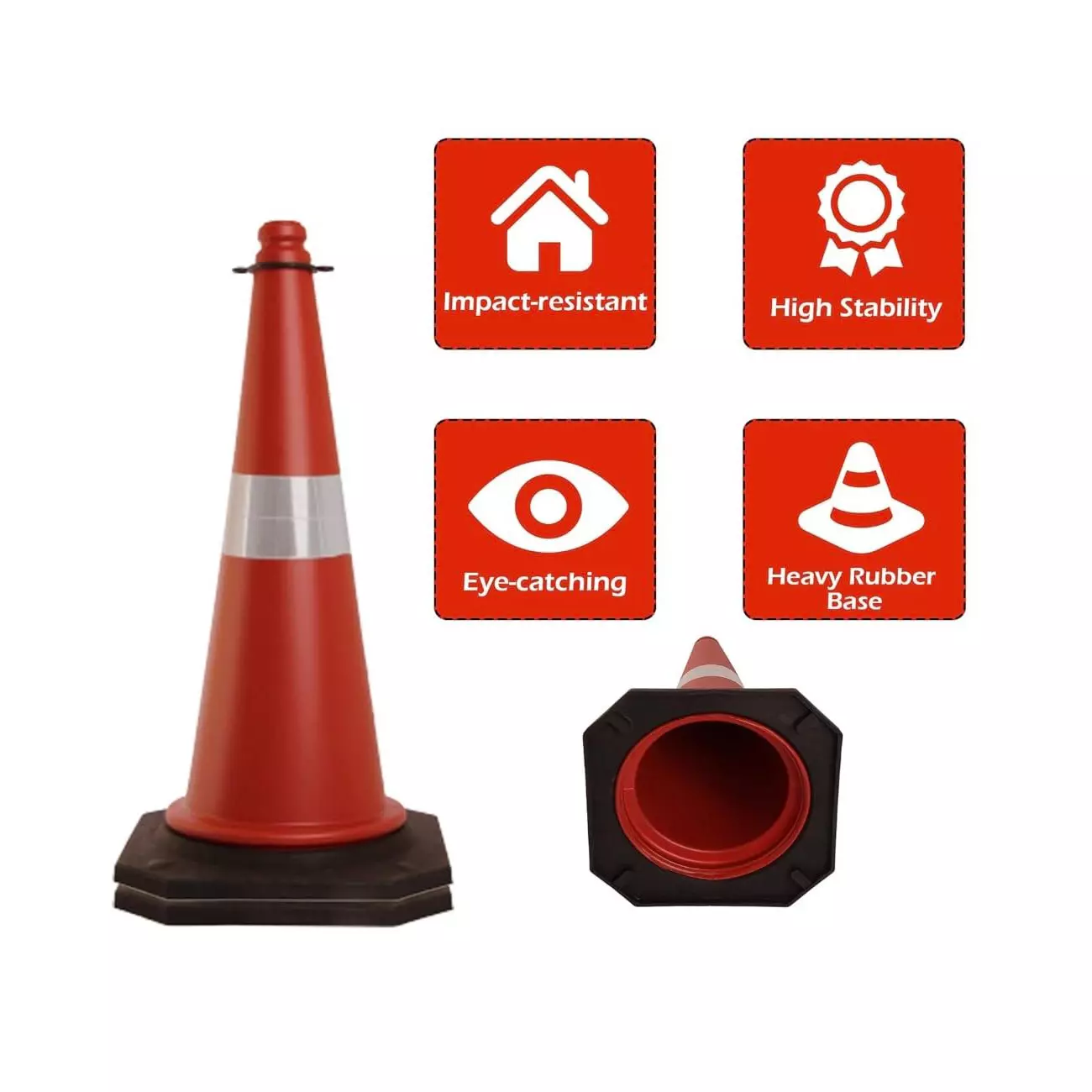 generic-cf-ind-traffic-safety-pvc-cone-set-with-reflective-strips-4-m-chain-barrier-750-mm-size-pack-of-4