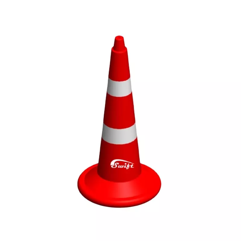 Swift Technoplast Traffic/Road Safety Cone 1000 mm (39 inch) Round Plastic, RSTC-1MR(W)