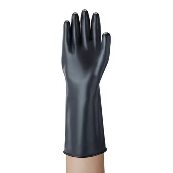 Ansell AlphaTec 38-628 Black Butyle Chemical Resistant Gloves Size 9 Polymer Coating, 38628090