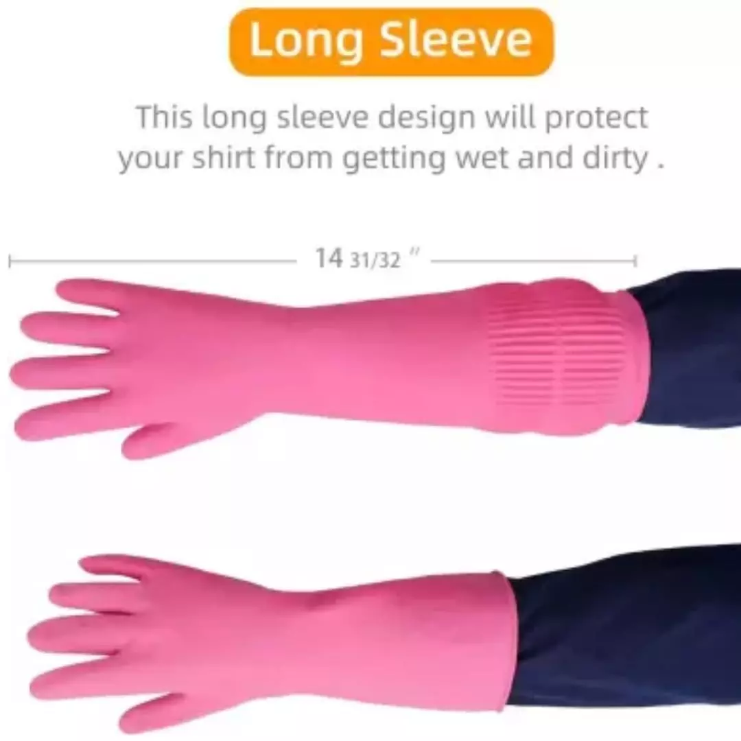 Swavind Safety Hand Gloves High-Quality Natural Rubber Textured Palm and Fingers Pink Free Size (Pack of 120 Pair)