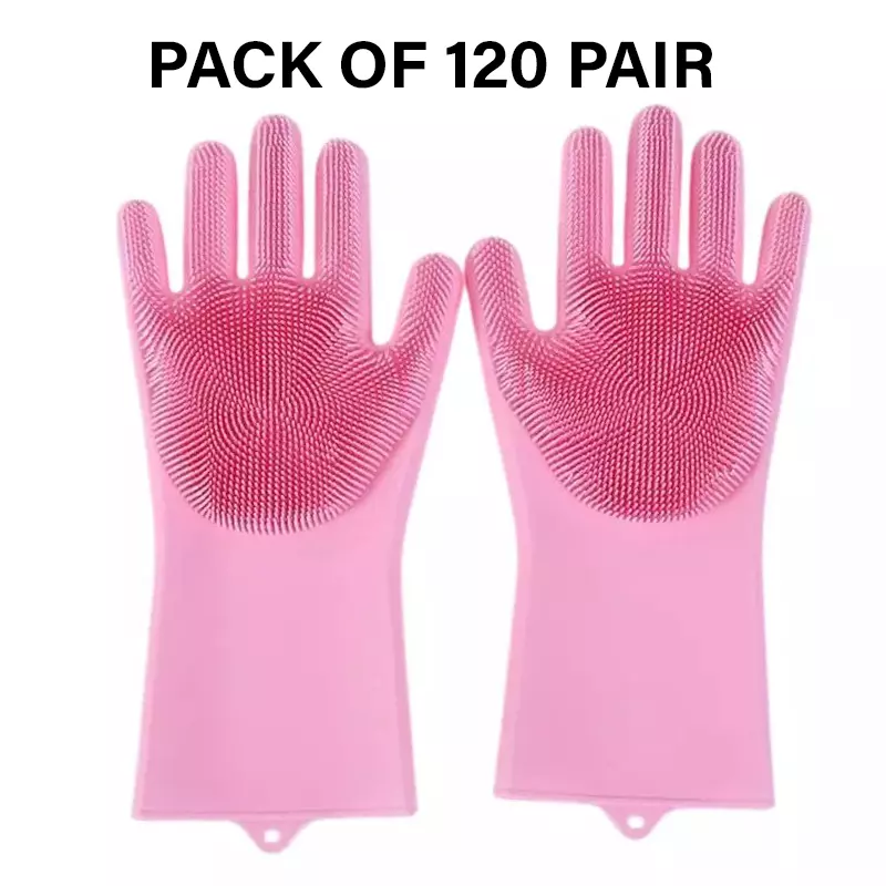 Swavind Safety Hand Gloves High-Quality Natural Rubber Textured Palm and Fingers Multicolour Free Size (Pack of 120 Pair)