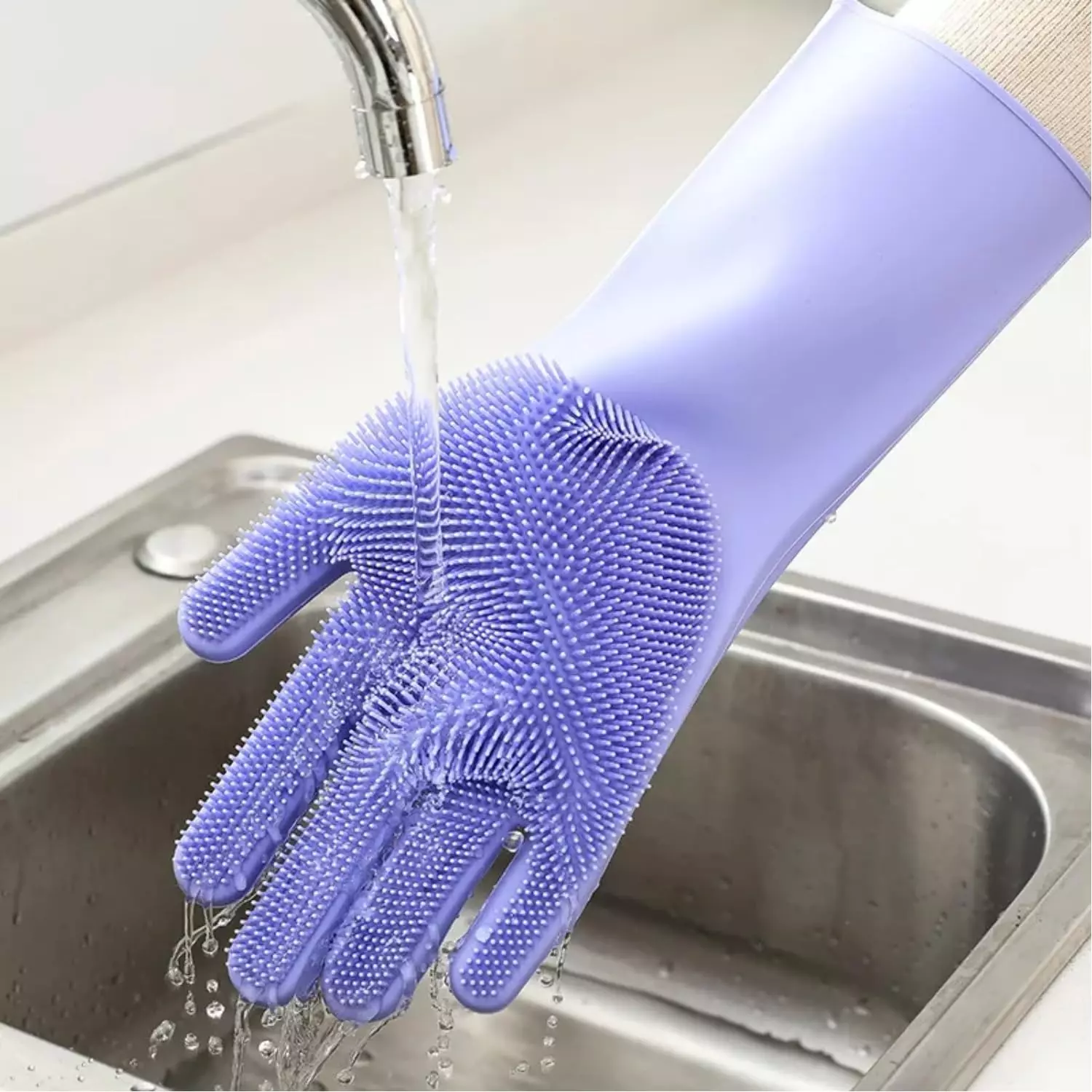 Swavind Safety Hand Gloves High-Quality Natural Rubber Textured Palm and Fingers Multicolour Free Size