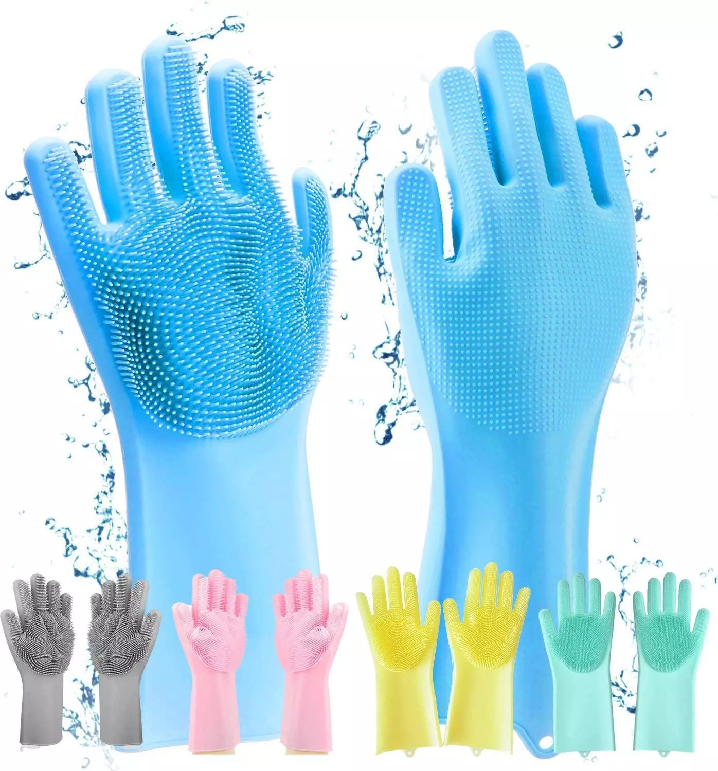 Swavind Safety Hand Gloves High-Quality Natural Rubber Textured Palm and Fingers Multicolour Free Size