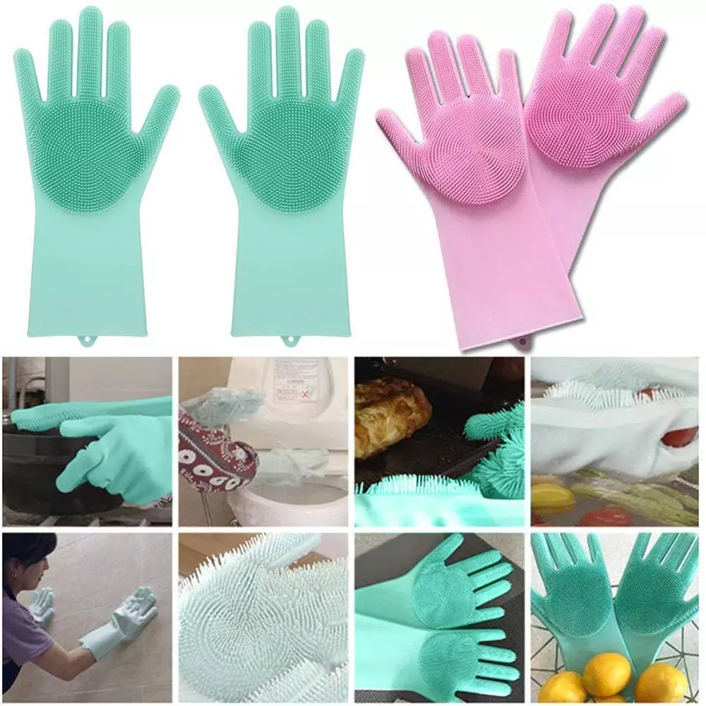 Swavind Safety Hand Gloves High-Quality Natural Rubber Textured Palm and Fingers Multicolour Free Size