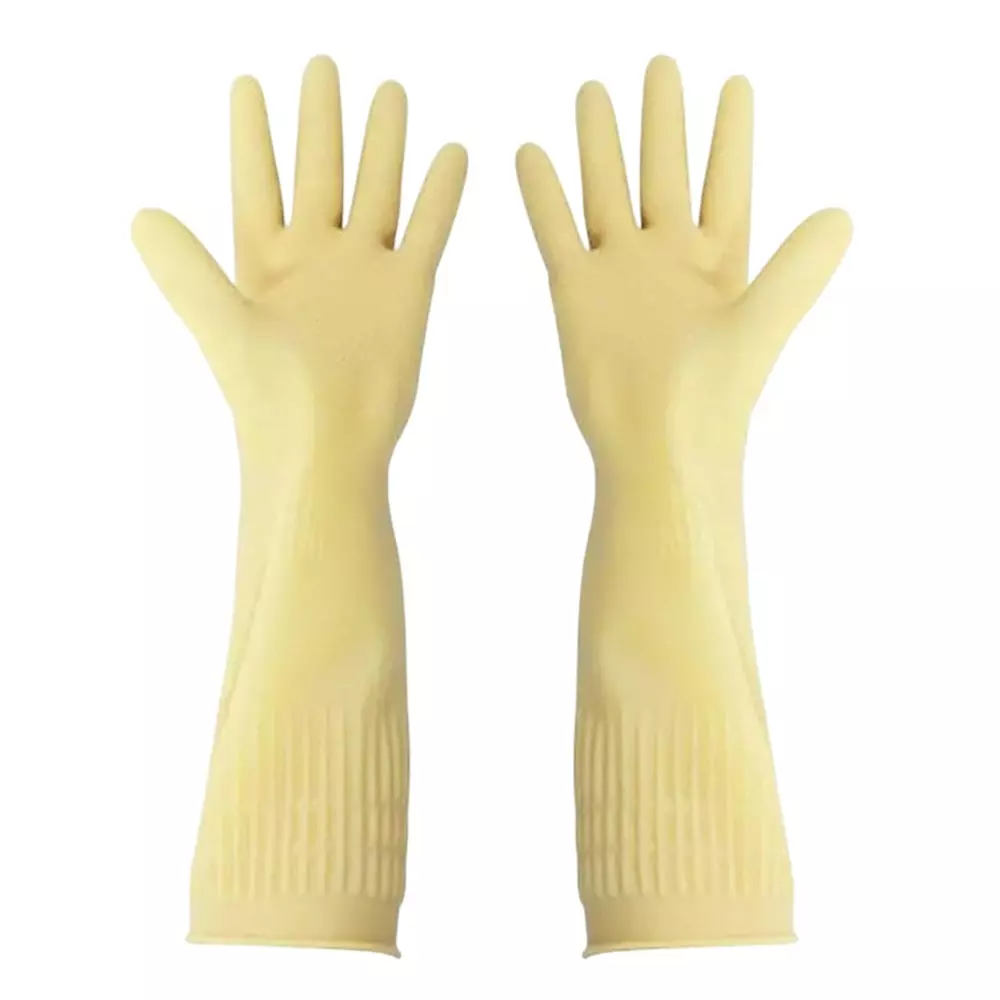 Swavind Safety Hand Gloves High-Quality Natural Rubber Textured Palm and Fingers Skin Color Free Size (Pack of 600 Pair)