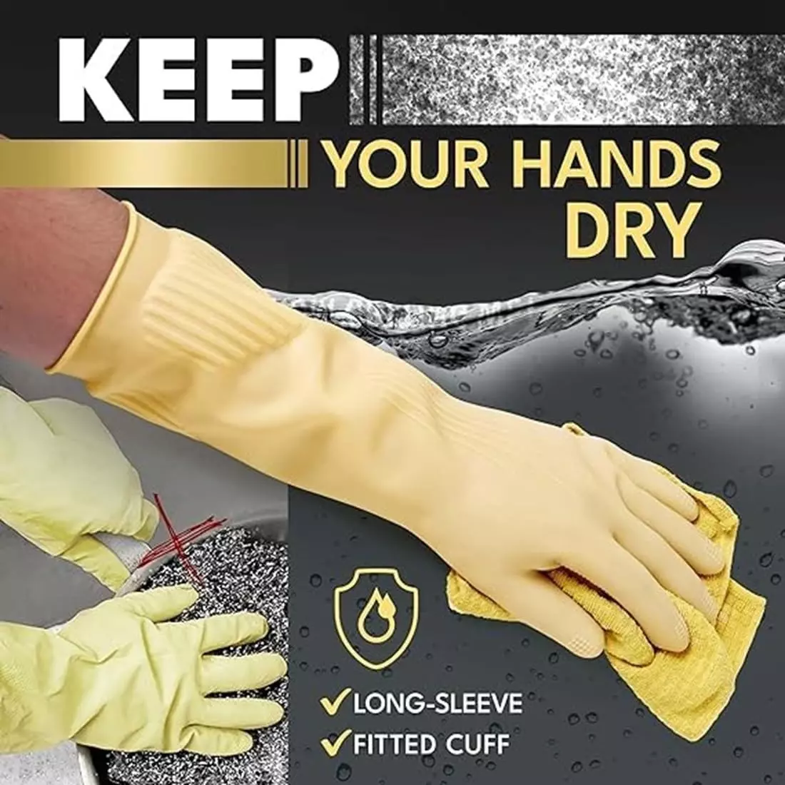 Swavind Safety Hand Gloves High-Quality Natural Rubber Textured Palm and Fingers Skin Color Free Size