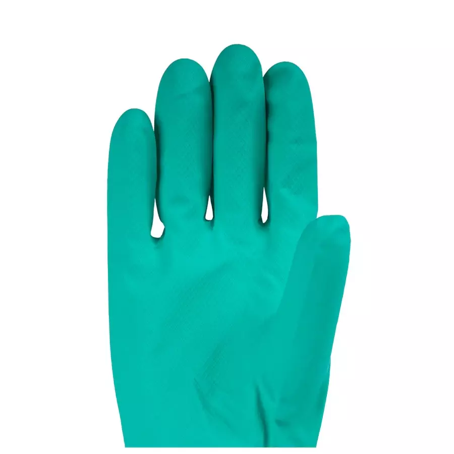 mallcom-chemical-resistant-nitrile-safety-gloves-flock-lined-green-xl-size-with-raised-diamond-grip-nf153g-pack-of-4-pcs