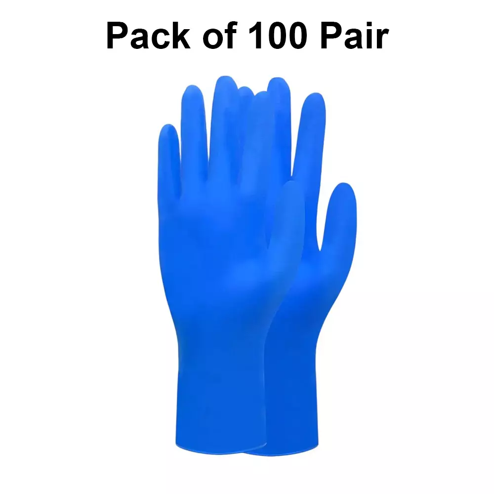 karam-safety-gloves-nitrile-blue-l-size-245-mm-length-for-hand-safety-hs502-pack-of-100-pair