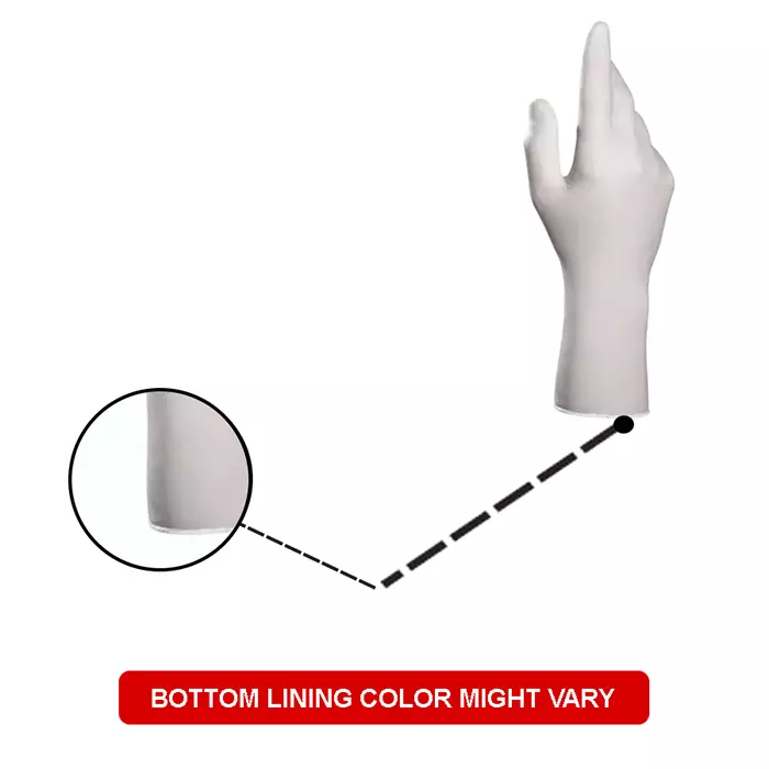 Mapa AdvanTech 529 White Nitrile Chemical Resistant Gloves Size 10, 34529000 (Pack of 100)