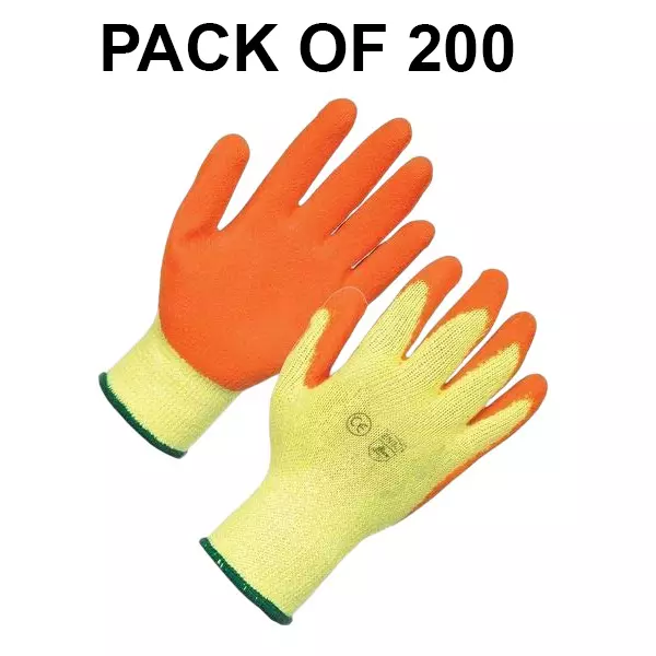 GENERIC Cut Resistant Gloves Nylon Oraneg Free Size (Pack of 200)