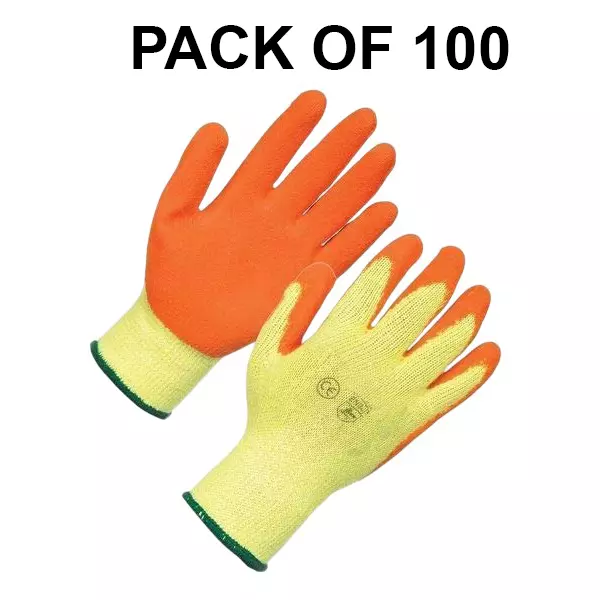 GENERIC Cut Resistant Gloves Nylon Oraneg Free Size (Pack of 100)