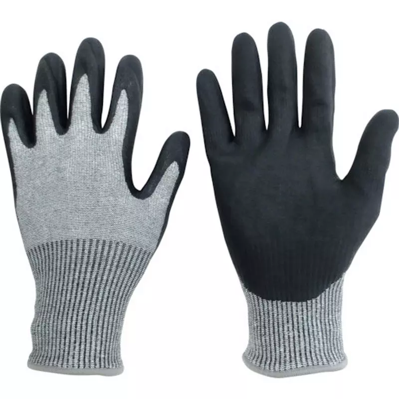 MIDORI Cut Resistance Gloves Gray / Black L Size 19.2 cm Palm Circumference, CUT GUARD-F130-L