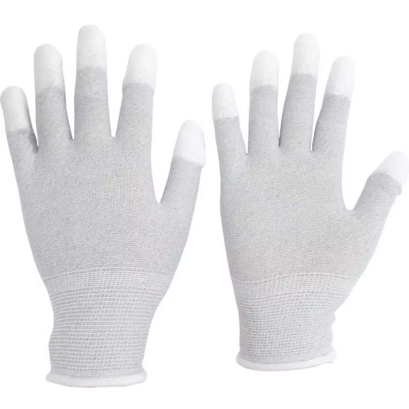 MIDORI Static Dissipative Gloves Gray S Size 16.5 cm Palm Circumference, MCG601N-S (Pack of 10 Pair)