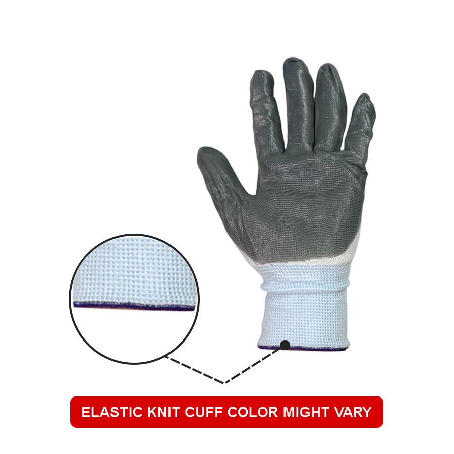 GENERIC White and Grey Standard Cut Resistant Gloves, (Pack of 12)