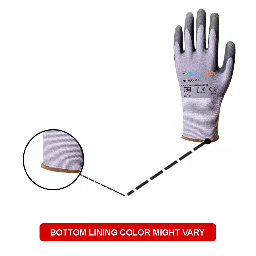 glovetech-ultra-thin-nitrile-micro-foam-coated-gloves-black-gray-small-size-nt-max-01-pack-of-180