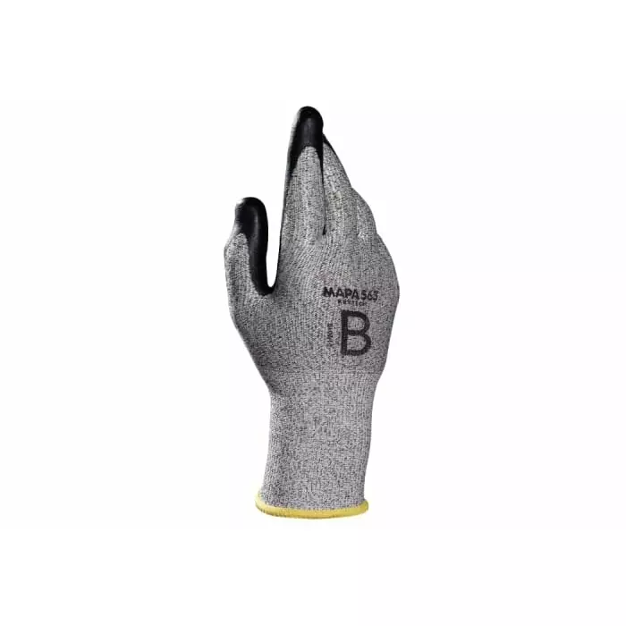 Mapa KryTech 563 Black Grey Nitrile Abrasion Resistant Cut Resistant General Purpose Puncture Resistant Tear, 34563479