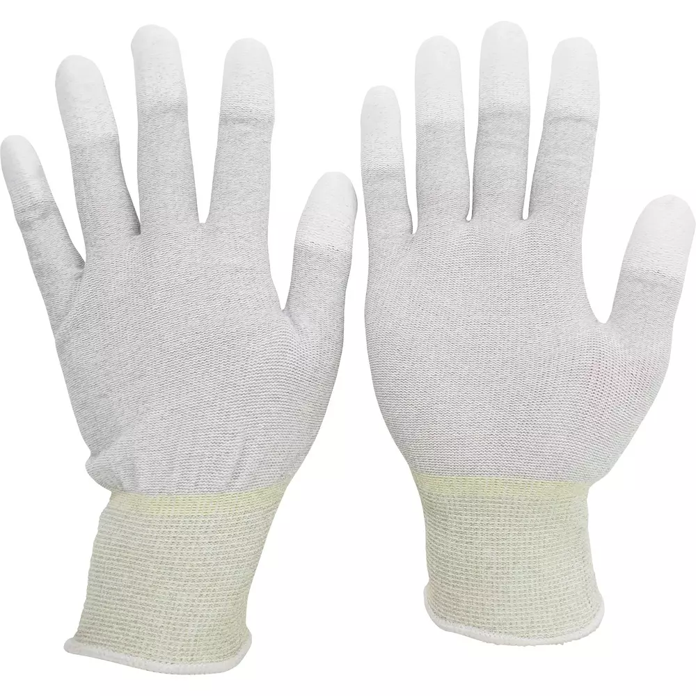MIDORI Static Dissipative Gloves Gray LL Size 15 Gauge Nylon with Carbon Conductive Yarn, MCG801N-LL (Pack of 10 Pair)