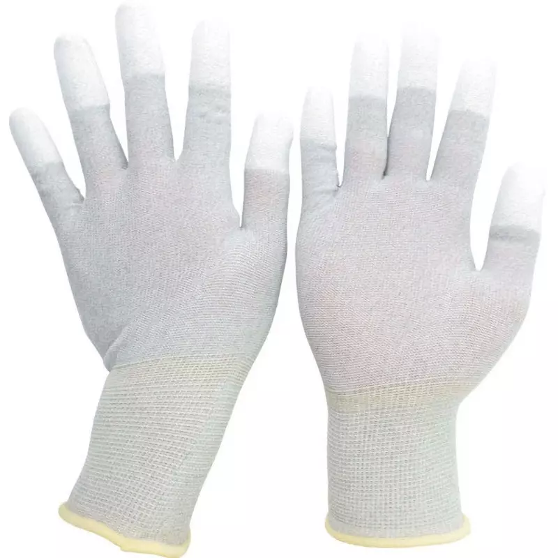 MIDORI Static Dissipative Gloves Gray LL Size 19.4 cm Palm Circumference, MCG601N-LL (Pack of 10 Pair)