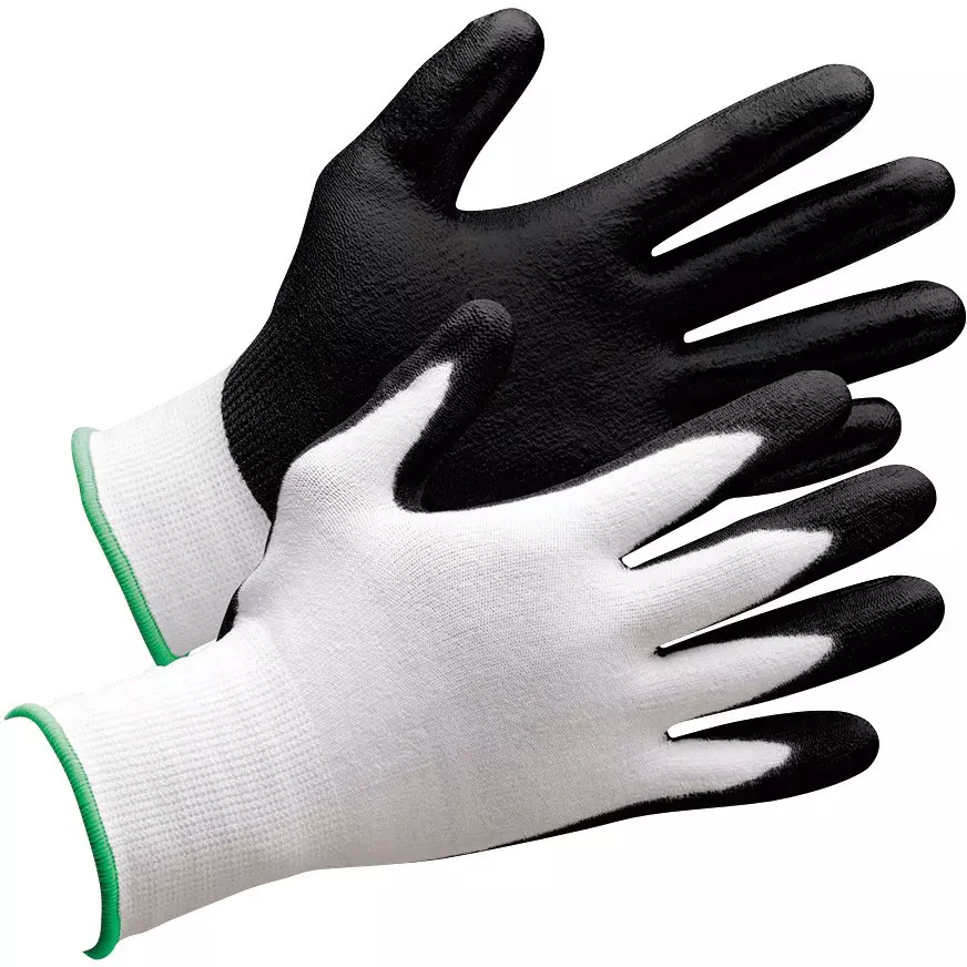 MIDORI Cut Resistance Gloves Black White M Size 18.4 cm Palm Circumference, CUT GUARD-130BV M