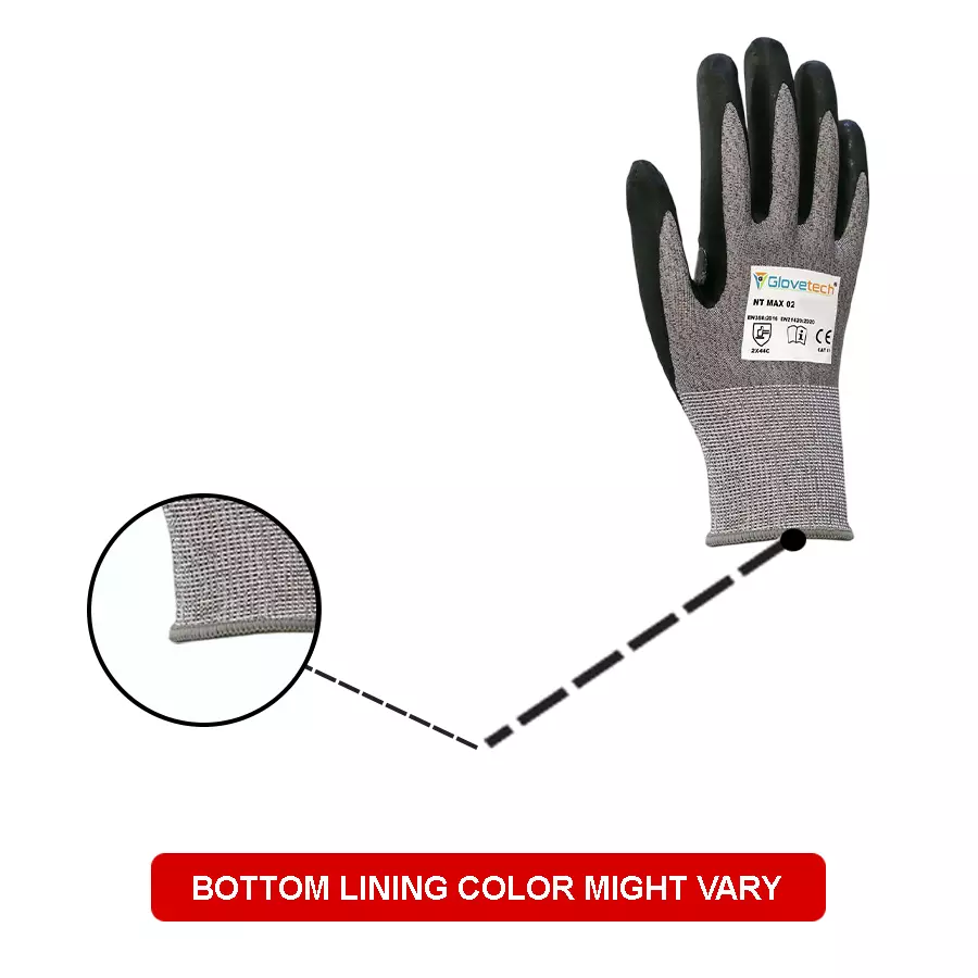 glovetech-ultra-thin-nitrile-palm-coated-cut-resistant-gloves-black-gray-large-size-18-gauge-nt-max-02-pack-of-180-pair
