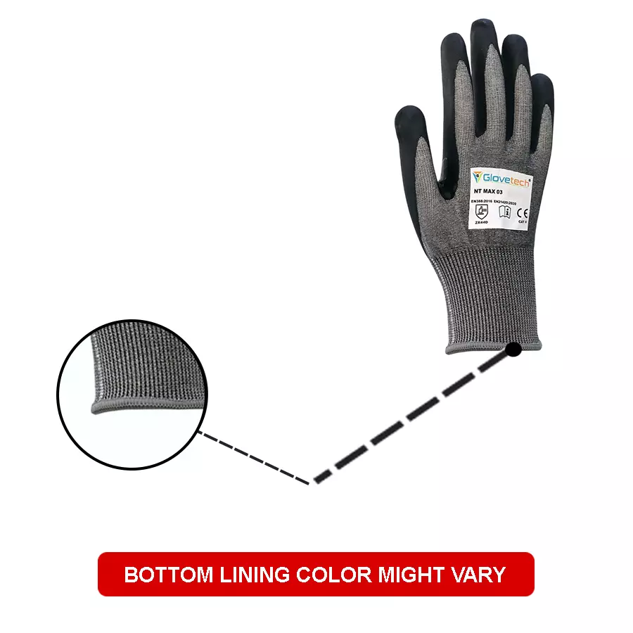 glovetech-ultra-thin-nitrile-foam-coated-cut-resistant-gloves-black-gray-3xl-size-18-gauge-nt-max-03-pack-of-180-pair