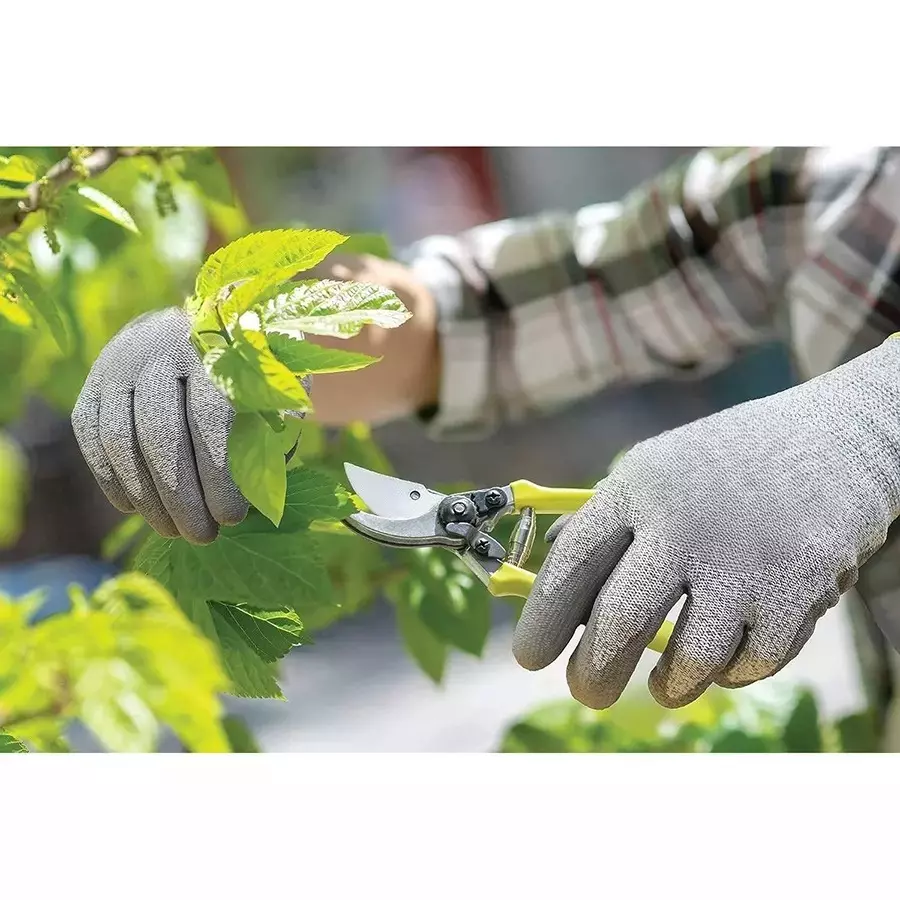 SSWW Synthetic Polyester Cut Resistant Gloves Grey Color, L Size, SSWW398 (Pack of 10 Pair)