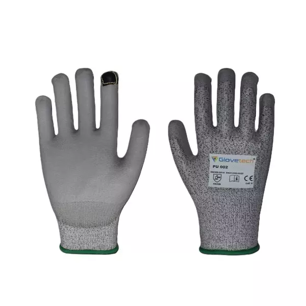 Glovetech Cut Resistant Carpenter Gloves 13-Gauge HPPE Fiber Size S Salt-and-Pepper Color (Pack of 180 Pair)