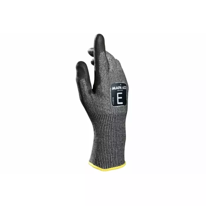 Mapa KryTech 622 Black Grey Polyurethane Abrasion Resistant Cut Resistant General Purpose Puncture Resistant Tear, 34622006