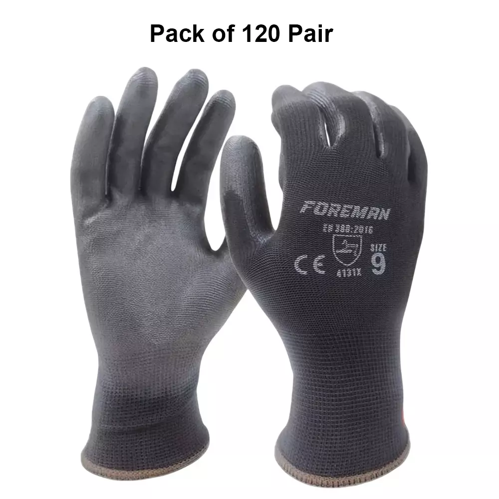 udhyogi-safety-gloves-black-nylon-smooth-pu-coating-for-multipurpose-use-foreman-pack-of-120-pair
