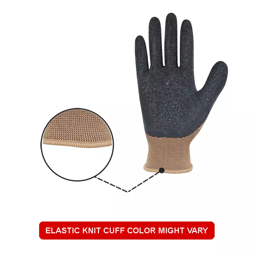 karam-safety-gloves-polyester-liner-with-natural-latex-coating-brown-color-m-size-for-hand-safety-hs02-pack-of-12-pair