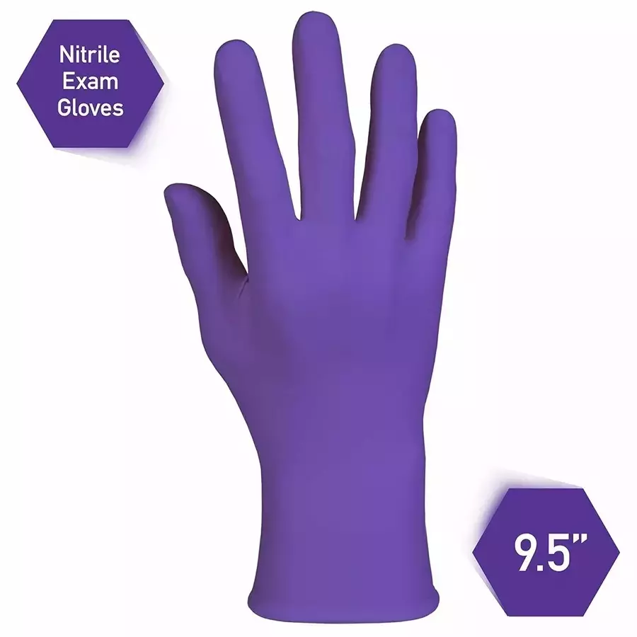 Kimberly-Clark Kimtech 9.5in (M) Food Grade Purple Nitrile Exam Gloves,KC-55082(Pack of 100 Pcs)