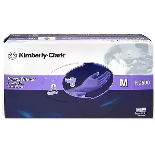 Kimberly-Clark Kimtech 9.5in (M) Food Grade Purple Nitrile Exam Gloves,KC-55082(Pack of 100 Pcs)