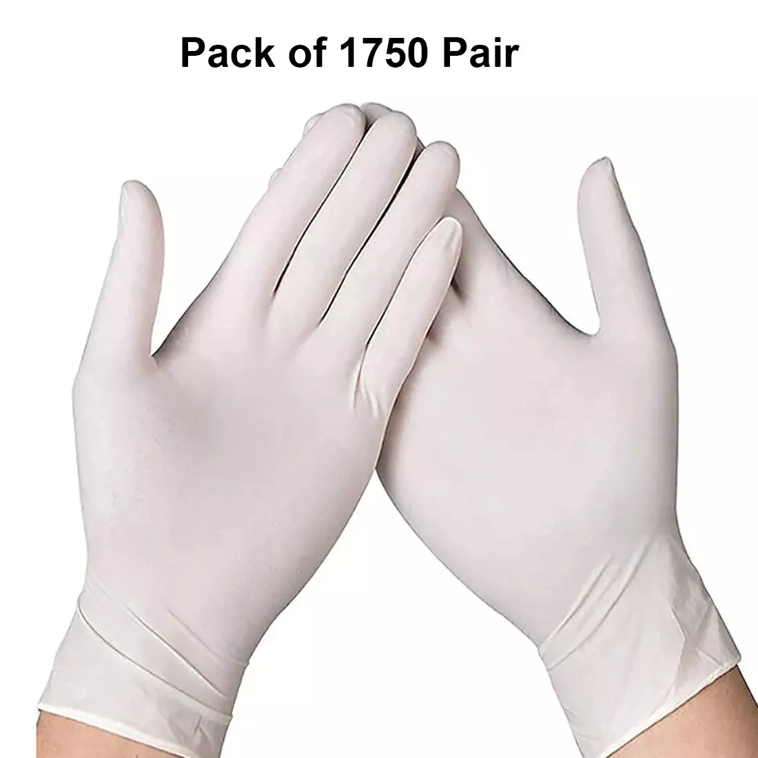 3P Latex Examination Hand Gloves Left, Right Hand Orientation White for Surgical or General Medical Use (Pack of 1750 Pairs)