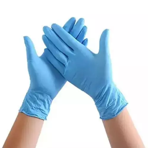 MEDVANA Disposable Gloves Nitrile Blue Medium (M) Size 9 Inch (228.6 mm) Length (Pack of 100)