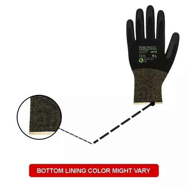 portwest-15-gauge-liner-hand-glove-nitrile-coating-black-m-size-bamboo-nylon-for-industrial-use-ap10k8rm