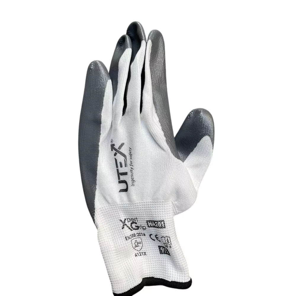 utex-xpert-grip-safety-hand-gloves-white-grey-m-size-nitrile-for-industrial-use-ha201-pack-of-24-pair